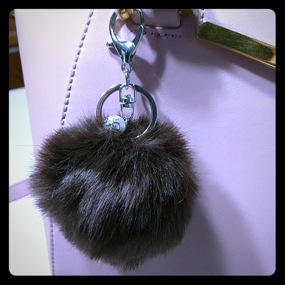 Beautiful furry purse charm